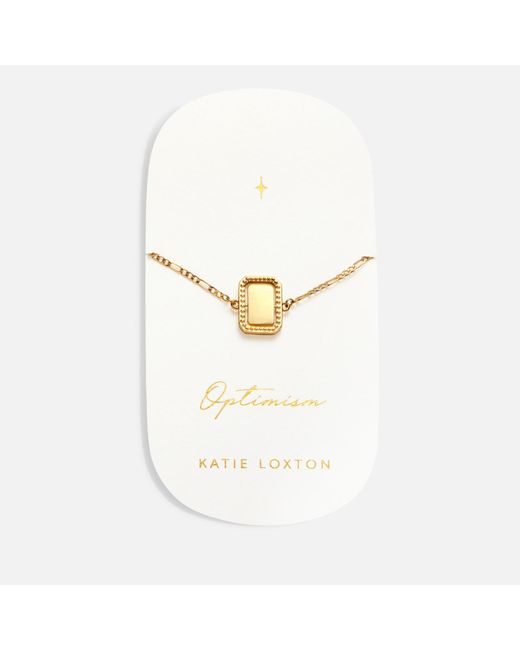 Katie Loxton Metallic Optimism Spinning Amulet 18-karat Gold-plated Bracelet