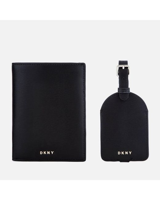 DKNY Blue Sutton Passport And Luggage Tag Gift Box