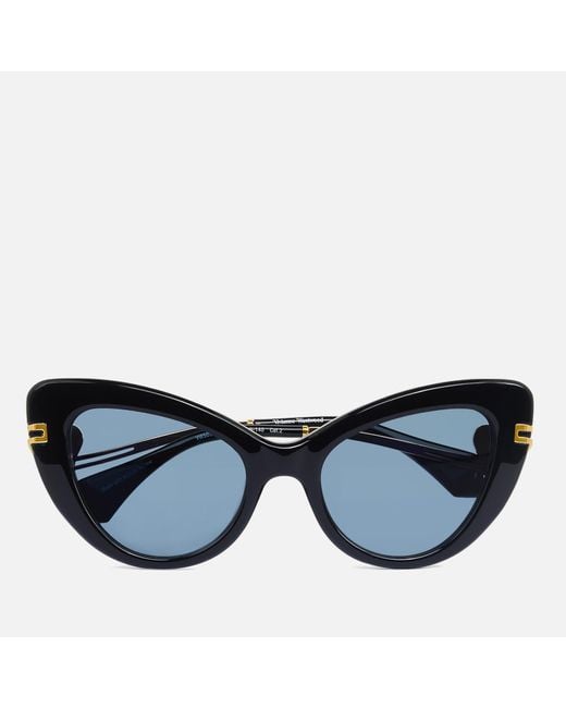 Vivienne Westwood Blue Liza Acetate Retro Cat Eye-frame Sunglasses