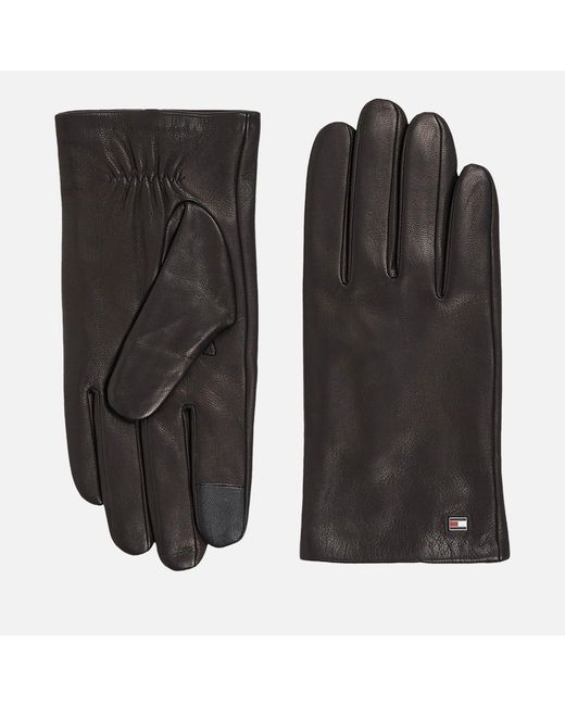 Tommy Hilfiger Essential Flag Leather Gloves in Black für Herren