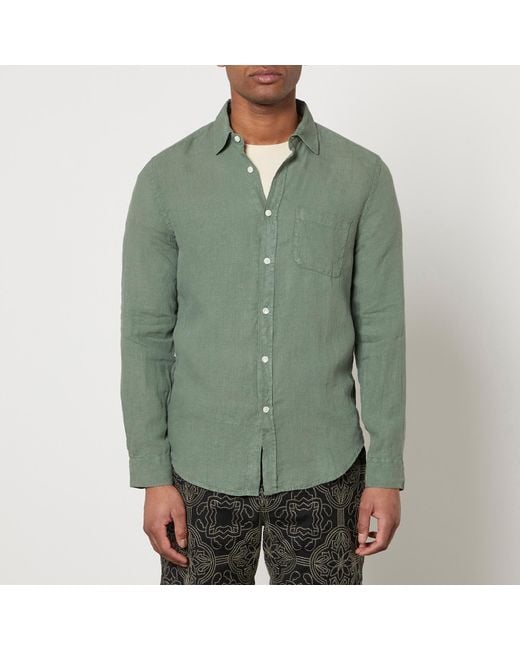 Portuguese Flannel Green Linen Shirt for men