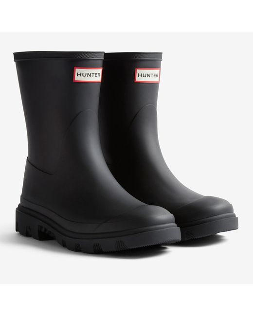 Hunter Black Downpour Rubber Wellies