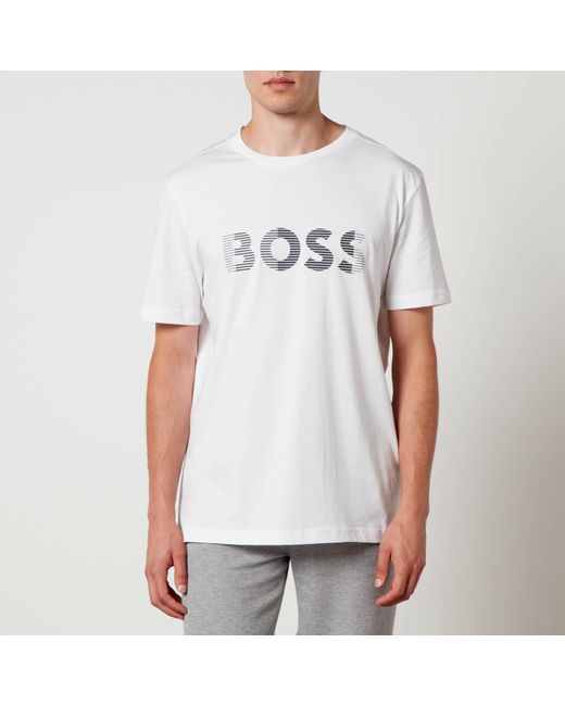 Boss White Tee 1 Cotton-jersey T-shirt for men