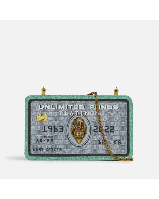 Kurt Geiger Blue Credit Card Acrylic Bag