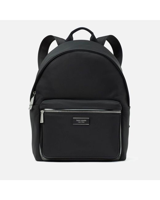 Kate Spade Black Sam Icon Medium Nylon Backpack