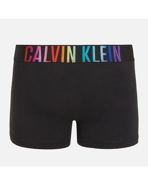 Calvin Klein Black Intense Power Pride Stretch Cotton-blend Trunks for men