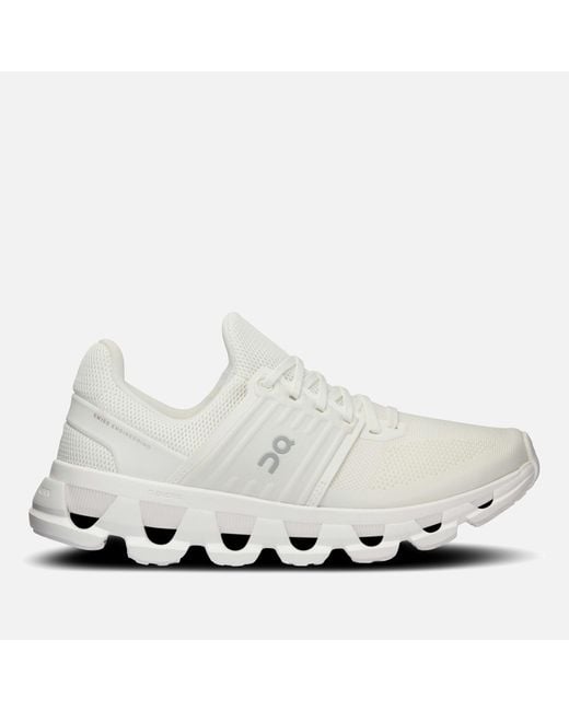 On Shoes White Cloudswift Mesh Running Trainers
