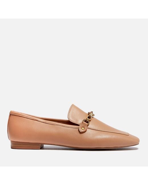 Guess Natural Marta Embellished Leather Loafers