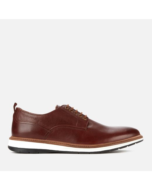 Clarks Brown Chantry Walk Leather Derby Shoes for men