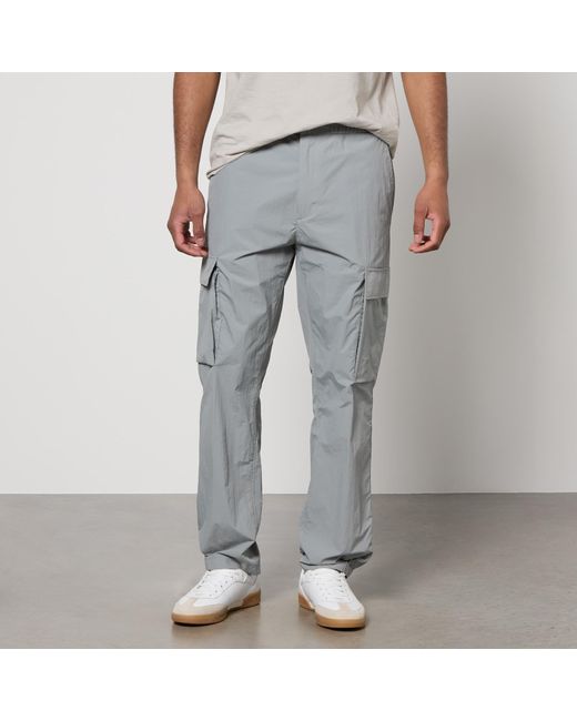 HUGO Gray Gero241 Shell Cargo Trousers for men