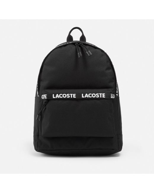 Lacoste Black Tape Logo Nylon Backpack for men