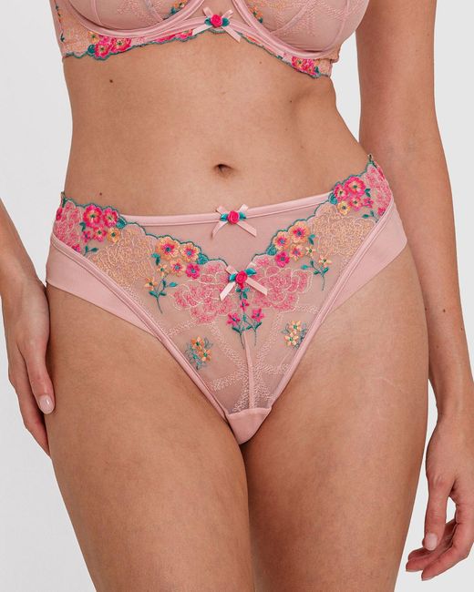 Bras N Things Pink Enchanted Clementine High Waisted Brief