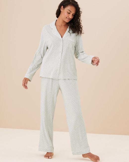 Marks & Spencer Spot Revere Pyjamas in Natural | Lyst Australia