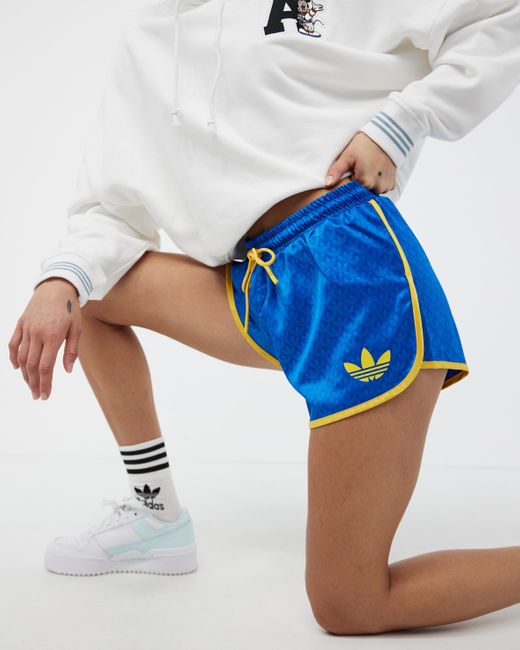 Adidas Originals Blue 70s Monogram Shorts