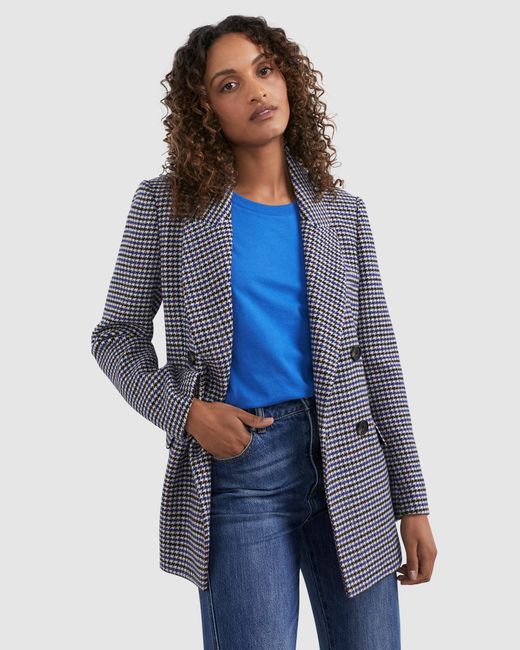 French Connection Blue Wool Blend Blazer