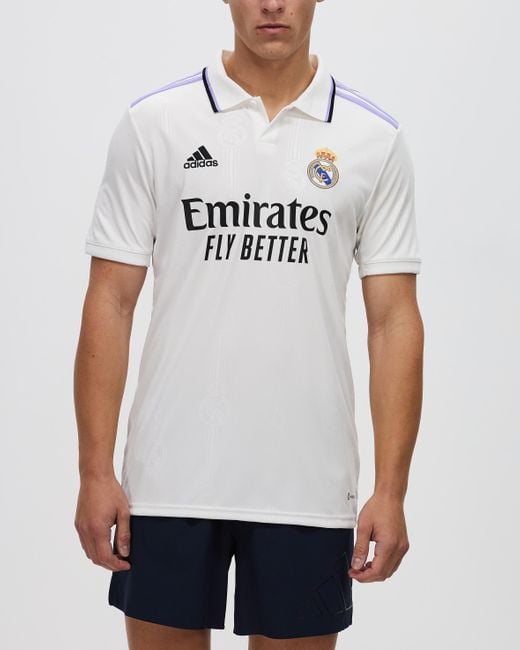 adidas Originals Synthetic Real Madrid 22 23 Home Jersey in White (Grey ...