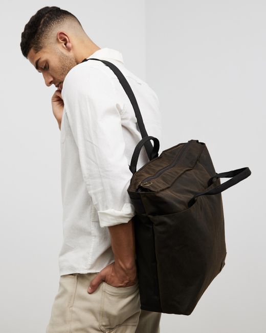 Barbour Black Essential Wax 2 Way Tote Bag for men