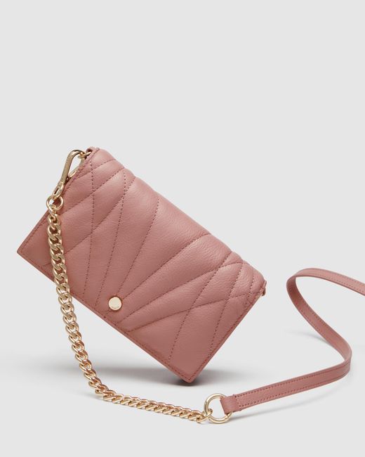 Mimco Leather Stitch Wallet Cross Body Bag in Pink Lyst Australia