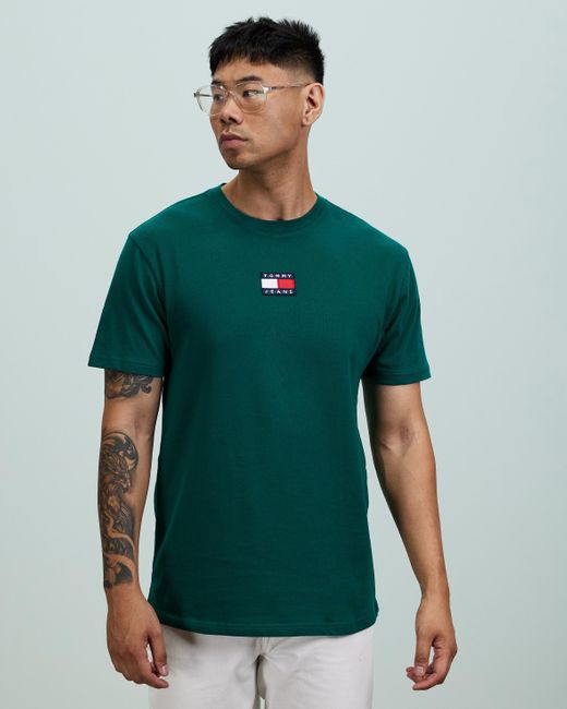 Tommy Hilfiger Tommy Badge Tee in Green for Men | Lyst Australia