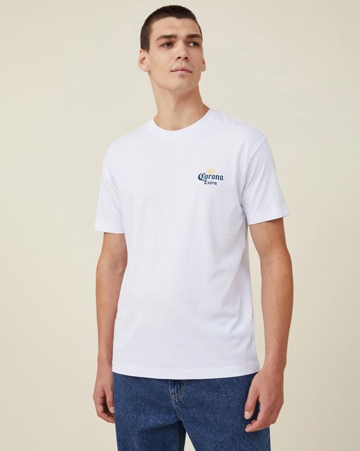 Cotton On White Corona Premium Loose Fit T Shirt for men