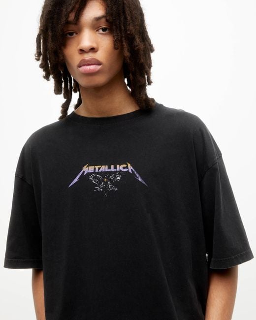 Pull&Bear Short Metallica T Shirt Black for Men | Lyst Australia