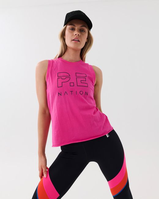 P.E Nation Pink Heads Up Tank