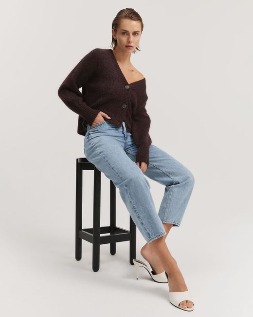Country Road Brushed Crop Cardigan in Black Lyst Australia