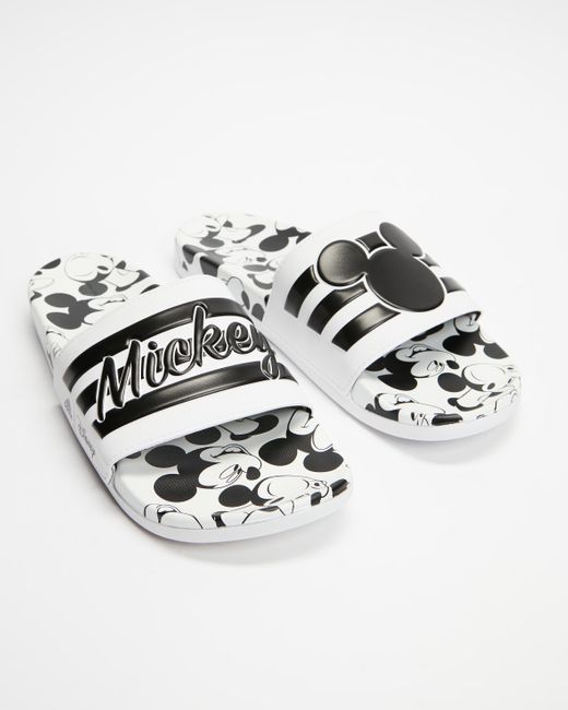 adidas Originals Adilette Comfort Mickey Mouse Slides in White for Men | Lyst Australia