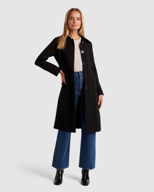 Forever New Blue Cassie Trench Mac