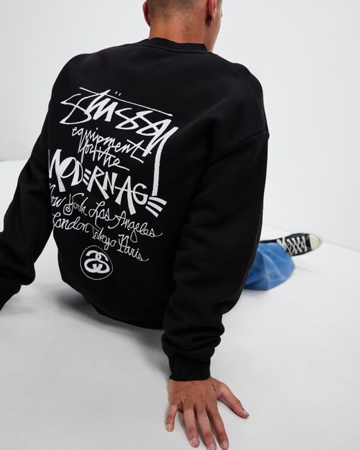 Stussy Modern Age 50 50 Crew in Blue for Men | Lyst Australia