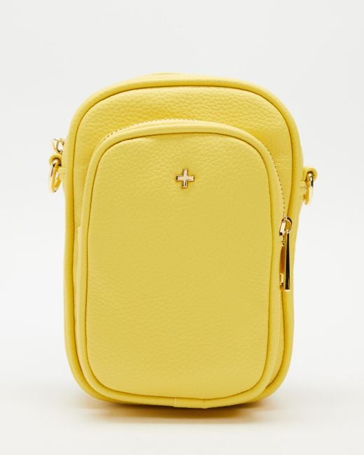 Peta and Jain Leather Didi Crossbody Bag in Yellow | Lyst Australia