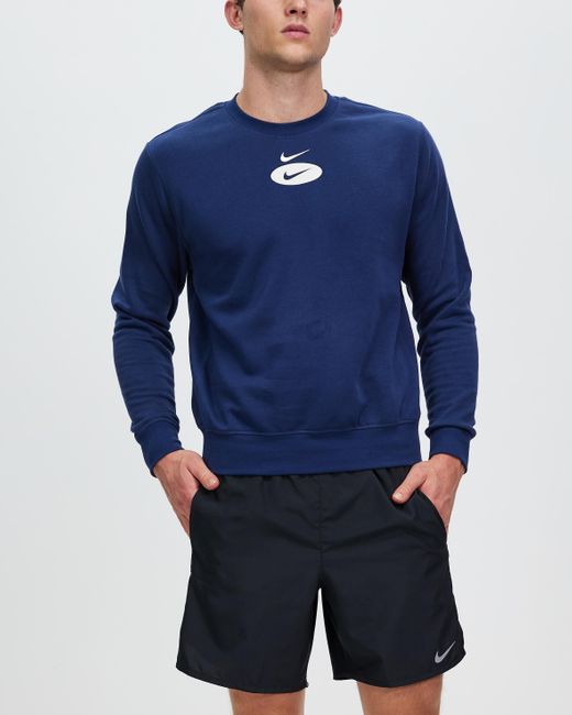 Nike Sportswear Swoosh League Fleece Crew in Blue for Men | Lyst Australia