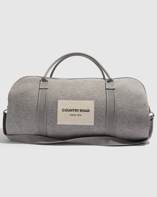 Country Road Gray Puff Print Tote