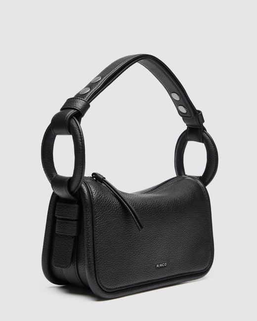 Mimco Leather Contort Shoulder Bag in Black Lyst Australia