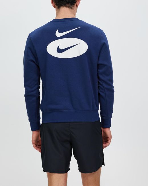 Nike Sportswear Swoosh League Fleece Crew in Midnight Navy (Blue) for Men |  Lyst Australia