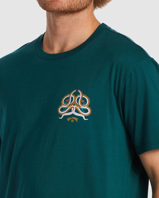 Billabong Serpientes T Shirt in Green for Men