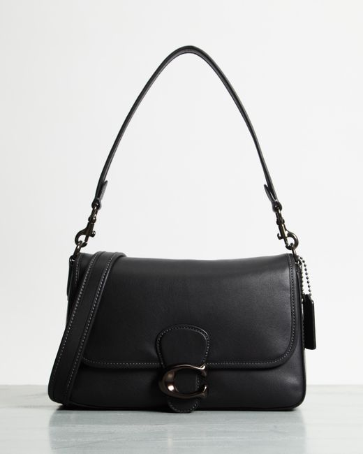 COACH Soft Calf Leather Tabby Shoulder Bag in Black | Lyst Australia