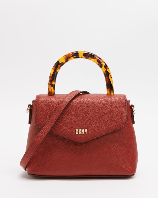 DKNY Leather Frankie Cross Body Bag in Brick Red (Red) Lyst Australia