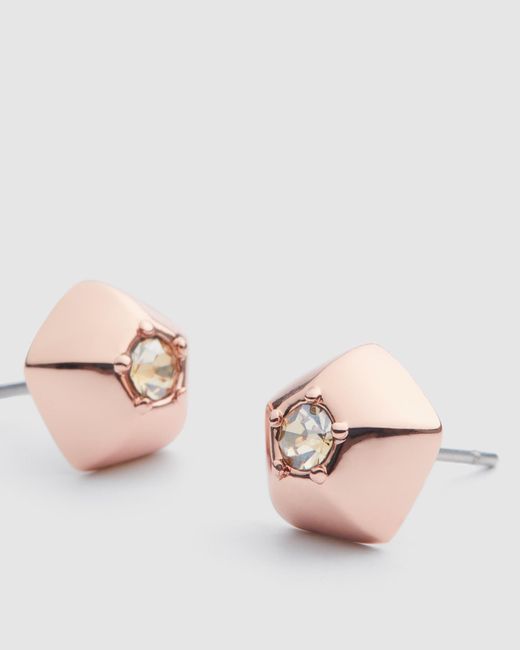 Mimco Arc Hexagonal Stud Earrings in Pink Lyst Australia