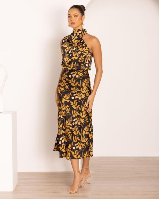 Nicholas ava floral tie neck clearance maxi