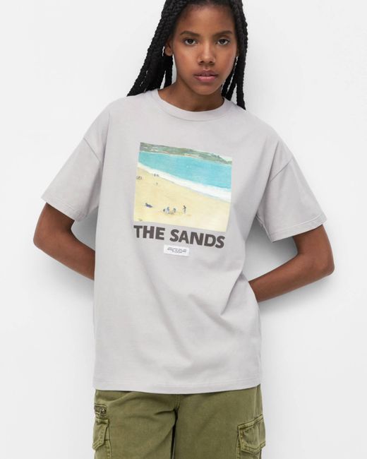 Pull&Bear Gray The Sands T Shirt