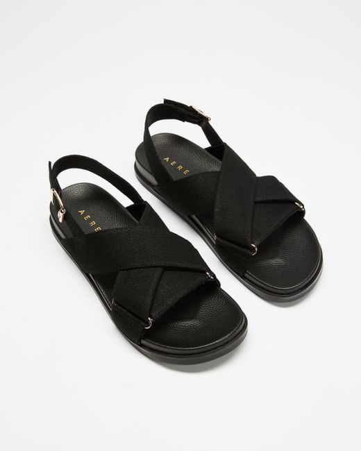 aere crossover leather footbed slides