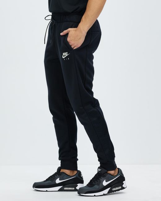 Nike Sportswear Air Brushed Back Fleece joggers in Black for Men | Lyst  Australia