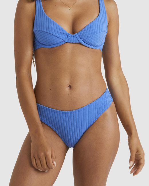 Billabong Terry Rib Bondi Bikini Bottom in Blue | Lyst Australia