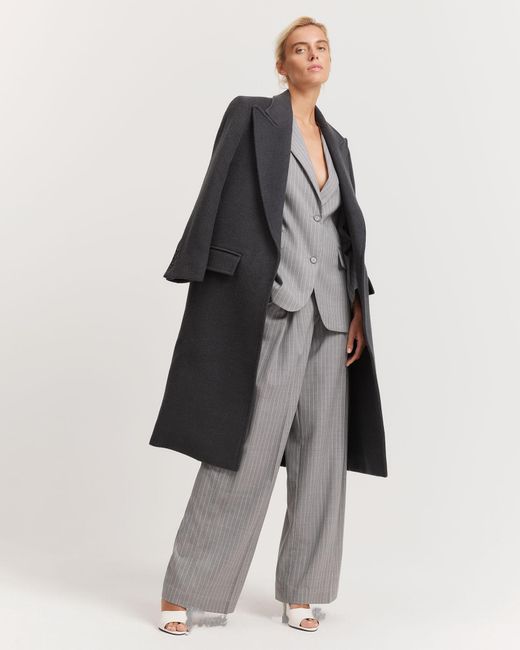 Country Road Gray Pinstripe Pleat Pant