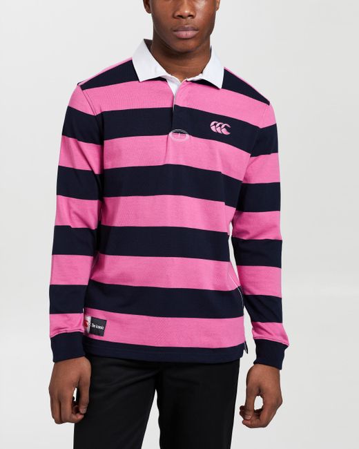 Canterbury Pink Long Sleeve Rugby Jersey The Iconic 10 Year Anniversary for men