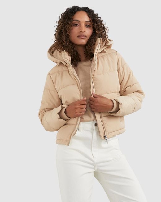 French Connection Natural Boxy Puffer Jacket