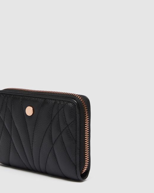 Mimco Leather Stitch Medium Wallet in Black Lyst Australia