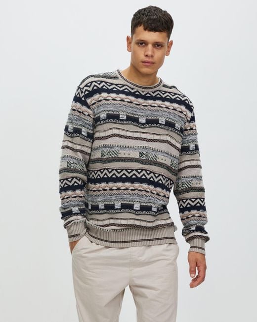 Cotton On Gray Garage Knit Sweater for men