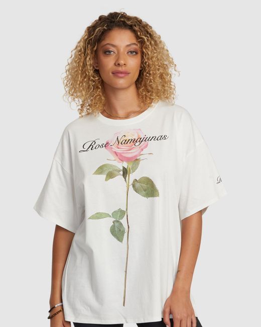 RVCA White Rose Namajunas T Shirt